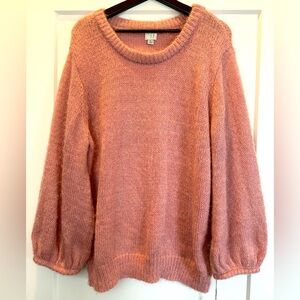 NEW A New Day Women's Light Pink Crewneck Sweater Size L